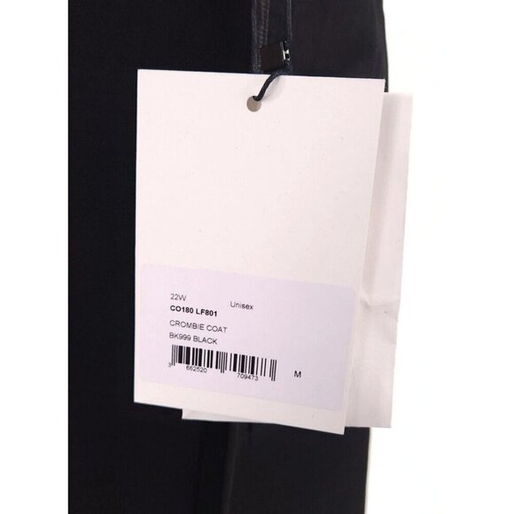 Lemaire Crombie Coat Size M Black Cotton Wool Blend Unisex NWT - Picture 13 of 16